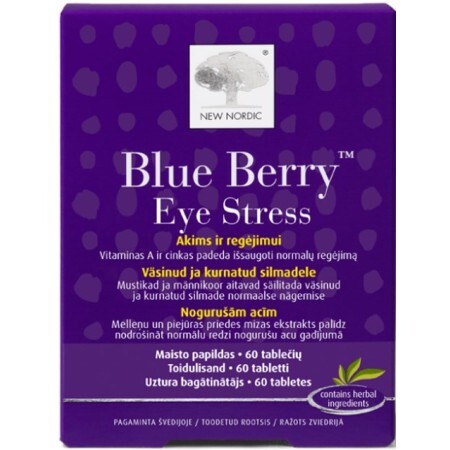 Комплекс New Nordic Blue Berryy Eye Stress для покращення зору таблетки, №60