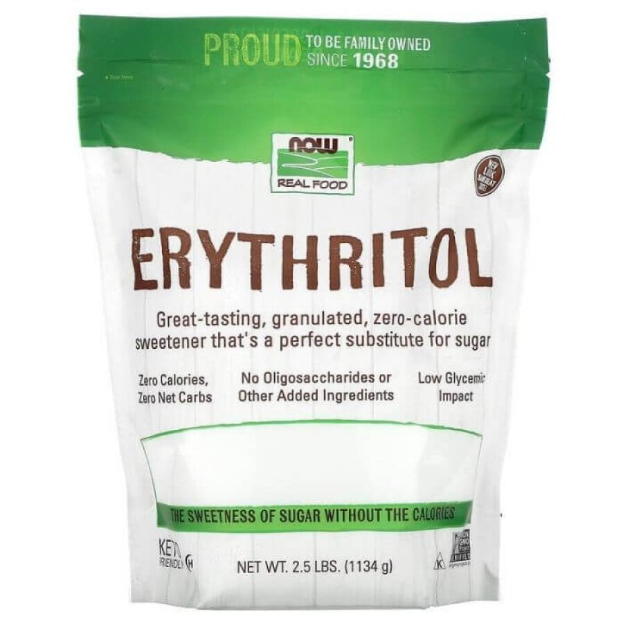 Еритритол цукрозамінник, Erythritol, Now Foods, 1134 г: ціни та характеристики