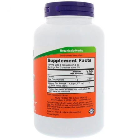 Скользкий вяз (Slippery Elm), Now Foods, порошок, 113 г.: цены и характеристики