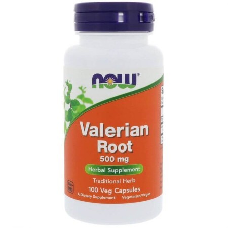 Корень валерианы, Valerian Root, Now Foods, 500 мг, 100 капсул