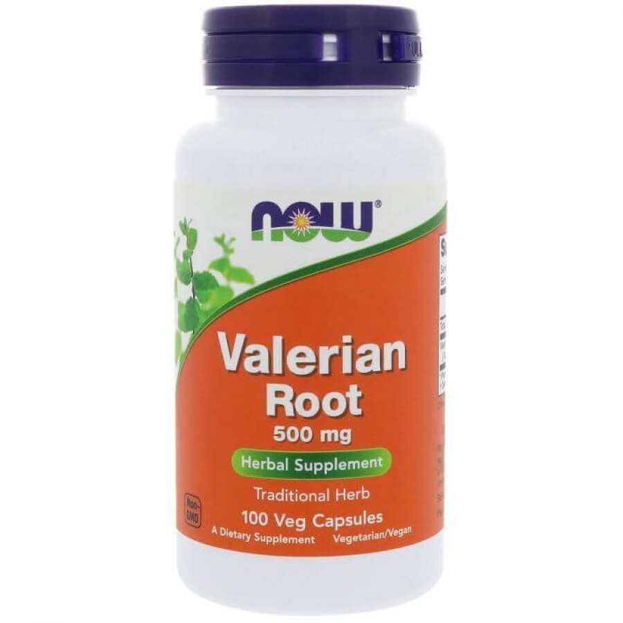 Корень валерианы, Valerian Root, Now Foods, 500 мг, 100 капсул: цены и характеристики