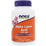 Альфа-липоевая кислота, Alpha Lipoic Acid, Now Foods, 100 мг, 120 вегетарианских капсул: цены и характеристики