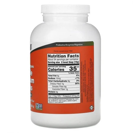 Подорожник органічний, Whole Psyllium Husks, Now Foods, цілісне лушпиння, 340 г: ціни та характеристики