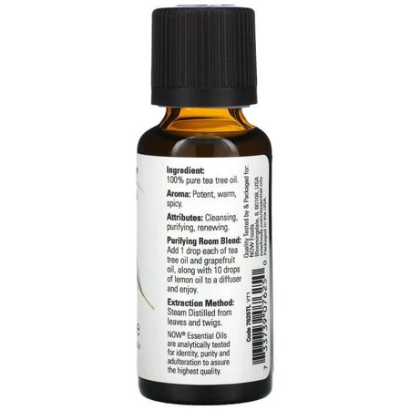 Масло чайного дерева (Tea Tree), Now Foods, Essential Oils, 30 мл.: ціни та характеристики