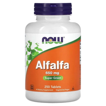 Люцерна, Alfalfa, Now Foods, 650 мг, 250 таблеток: ціни та характеристики