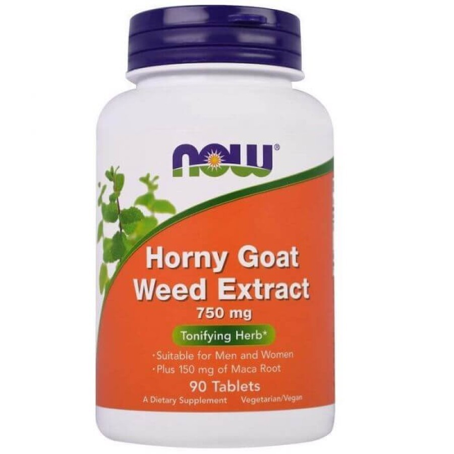 Горянка из макою (Horny Goat Weed), Now Foods, экстракт, 750 мг, 90 таблетки: цены и характеристики