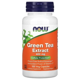 Екстракт зеленого чаю Now Foods Green Tea 400 мг, 100 вегетаріанських капсул
