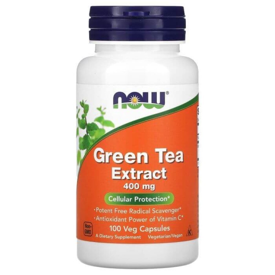 Екстракт зеленого чаю, Green Tea, Now Foods, 400 мг, 100 вегетаріанських капсул: ціни та характеристики