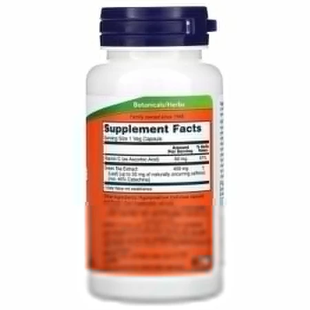 Екстракт зеленого чаю Now Foods Green Tea 400 мг, 100 вегетаріанських капсул: ціни та характеристики
