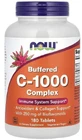 Вітамін С- 1000, Buffered C - 1000, Now Foods, буферизуемый, комплекс, 180 таблетки