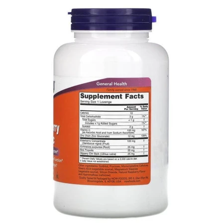 Черная бузина и цинк, Elderberry & Zinc, Now Foods, 30 леденцы: цены и характеристики