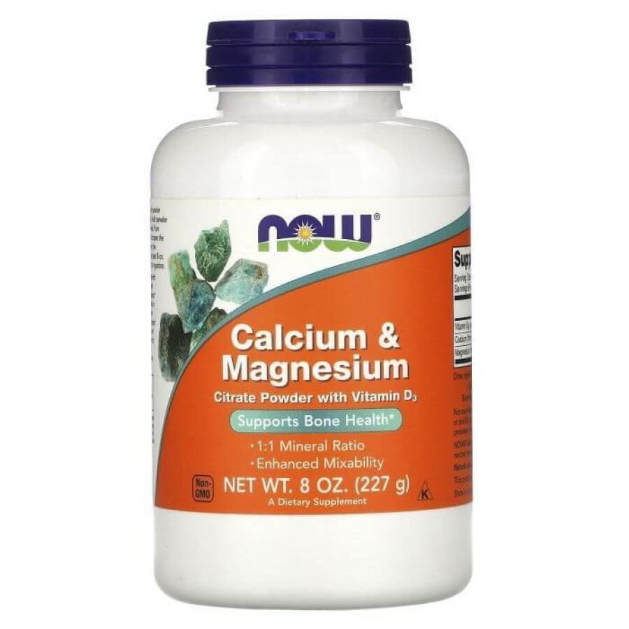 Кальций и магний, Calcium & Magnesium, Now Foods, 227 г: цены и характеристики