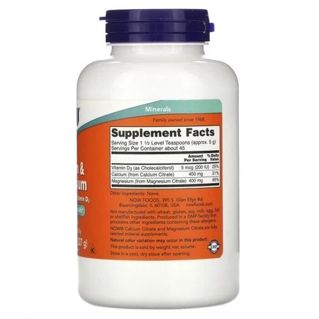 Кальций и магний, Calcium & Magnesium, Now Foods, 227 г: цены и характеристики