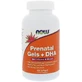 Витамины для беременных с рыбьим жиром, Prenatal Gels DHA, Now Foods, 180 капсулы
