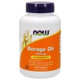 Масло огірочника (Borage Oil), Now Foods, концентрація ГЛК, 1000 мг, 120 гелевих капсул