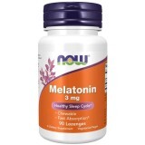Мелатонін, Melatonin, Now Foods, 3 мг, 90 леденцы