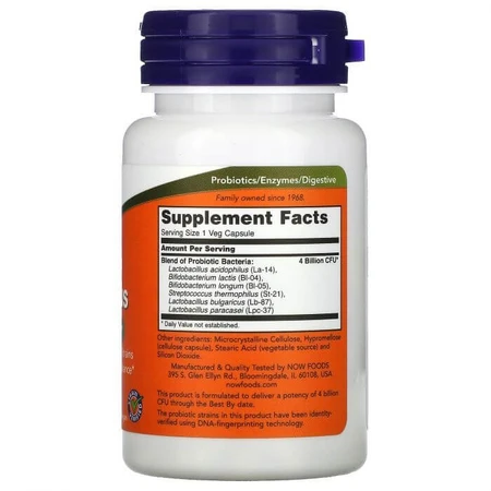 Пробиотики, 4x6 Acidophilus, Now Foods, 60 растительные капсулы: цены и характеристики
