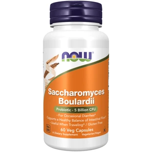 Сахаромицеты Буларди, Saccharomyces Boulardii, Now Foods, 5 млрд. КОЕ, 60 вегетарианских капсул