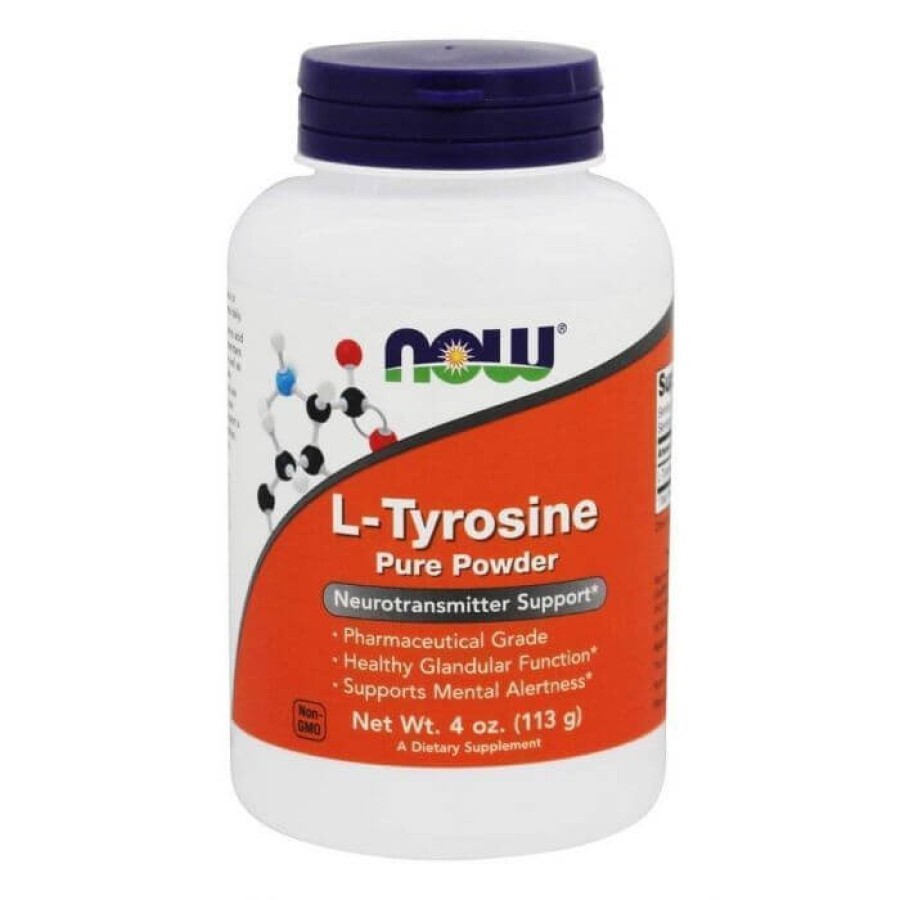 Тирозин, L-Tyrosine, Now Foods, порошок, 113 грам: ціни та характеристики