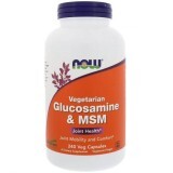 Глюкозамин и MSM, Glucosamine & MSM, Now Foods, 240 вегетарианских капсул