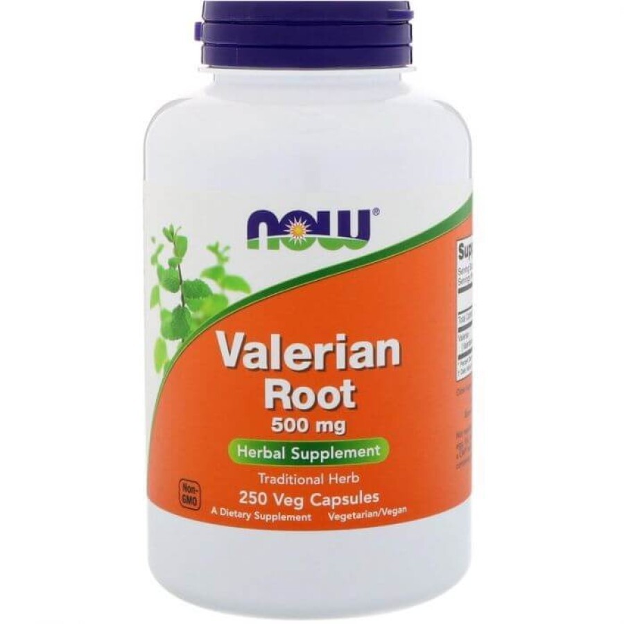 Корінь валеріани, Valerian Root, Now Foods, 500 мг, 250 капсул: ціни та характеристики