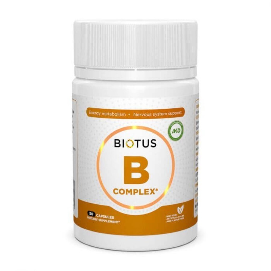 B-комплекс, B-complex, Biotus, 50 капсул: ціни та характеристики