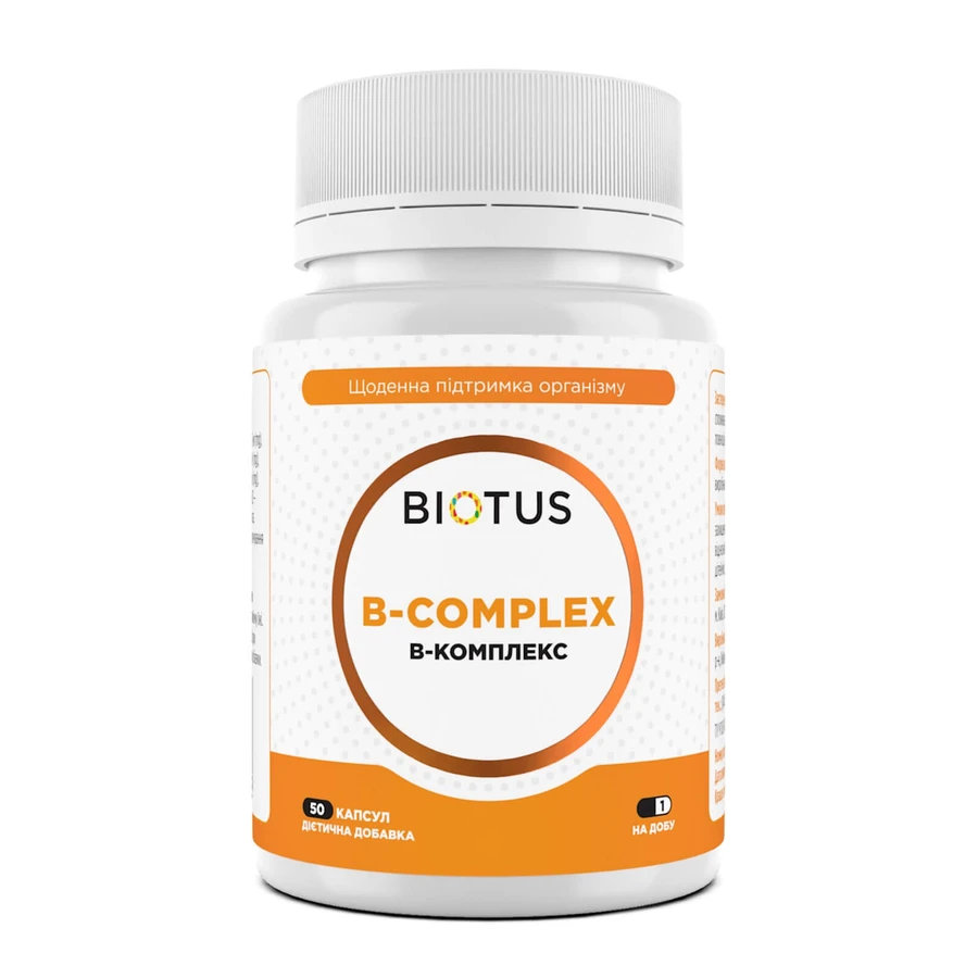 B-комплекс, B-complex, Biotus, 50 капсул: ціни та характеристики