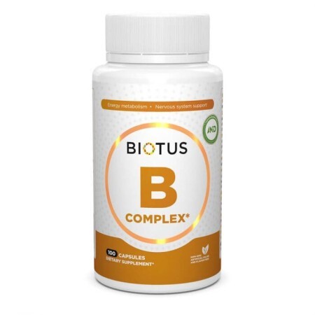 B-комплекс, B-complex, Biotus, 100 капсул