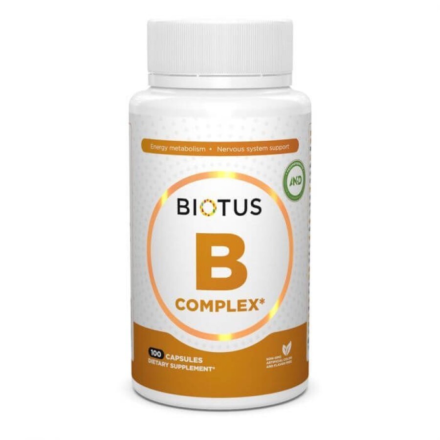 B-комплекс, B-complex, Biotus, 100 капсул: ціни та характеристики