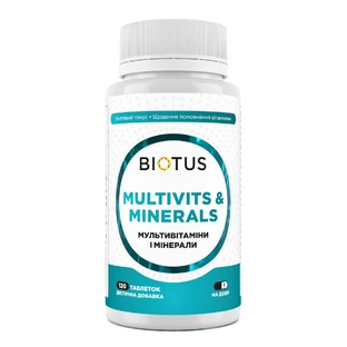Мультивитамины и минералы, Multivits & Minerals, Biotus, 120 таблеток