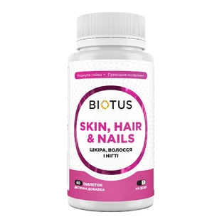 Волосы, кожа и ногти, Hair, Skin & Nails, Biotus, 60 таблеток