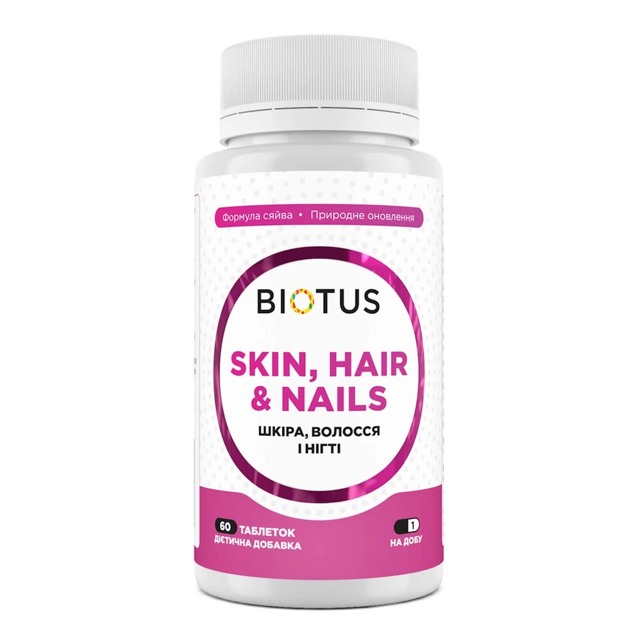 Волосы, кожа и ногти, Hair, Skin & Nails, Biotus, 60 таблеток: цены и характеристики
