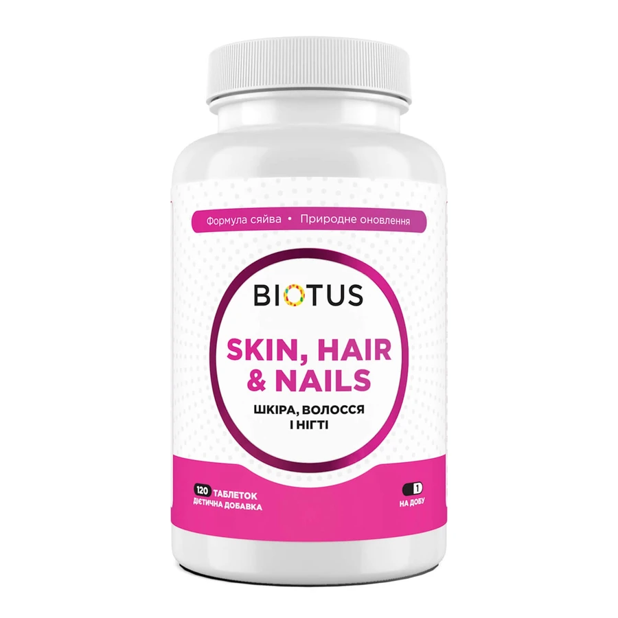 Волосся, Шкіра і нігті, Hair, Skin & Nails, Biotus, 120 таблеток: ціни та характеристики