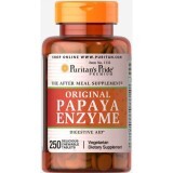 Травні ферменти папаїн, Papaya Enzyme, Puritan's Pride, ягоди, 250 жувальних таблеток