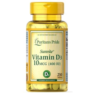 Вітамін Д3, Vitamin D3, Puritan's Pride, 400 МО, 250 таблеток
