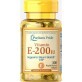 Витамин Е, Vitamin E, Puritan&#39;s Pride, 200 МЕ, 100 гелевых капсул