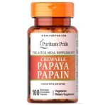 Пищеварительные ферменты папаин, Papaya Papain, Puritan's Pride, 100 жевательных таблеток: цены и характеристики