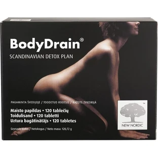 Натуральный растительный комплекс New Nordic BodyDrain для очищения организма таблетки, №120