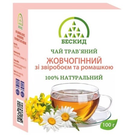Чай травяной Бескид Желчегонный со зверобоем и ромашкой, 100 г