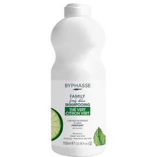 Шампунь для нормального та жирного волосся BYPHASSE (Біфаз) Family Fresh Delice з лаймом та зеленим чаєм 750 мл