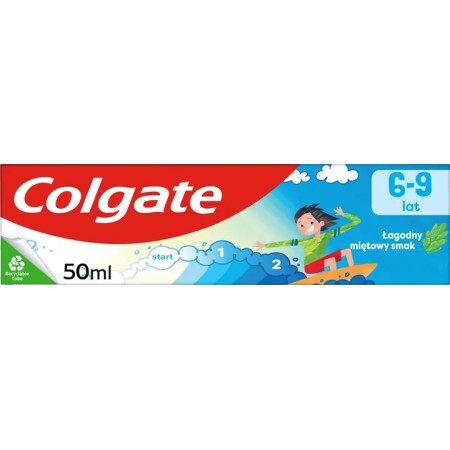 Зубна паста Colgate для дітей 6-9 років зі смаком ніжної м'яти, 50 мл