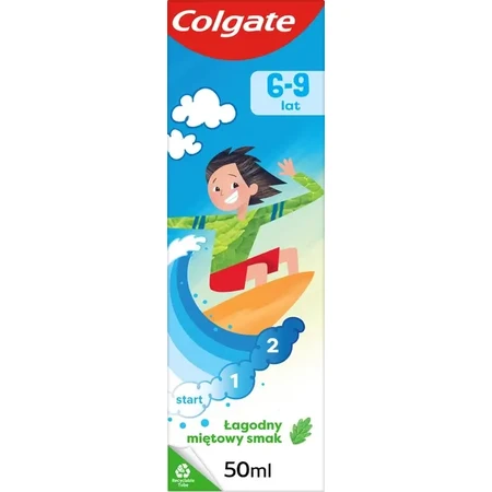 Зубна паста Colgate для дітей 6-9 років зі смаком ніжної м'яти, 50 мл: ціни та характеристики