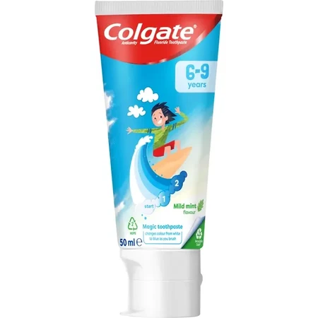 Зубна паста Colgate для дітей 6-9 років зі смаком ніжної м'яти, 50 мл: ціни та характеристики