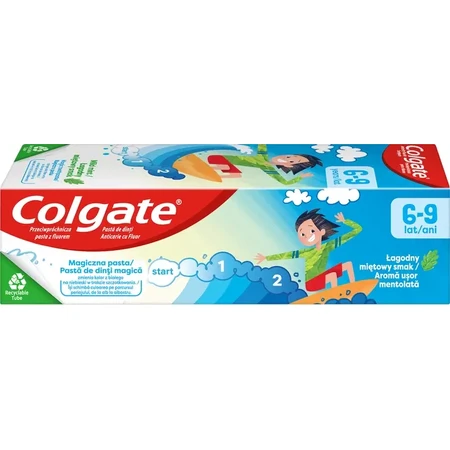 Зубна паста Colgate для дітей 6-9 років зі смаком ніжної м'яти, 50 мл: ціни та характеристики