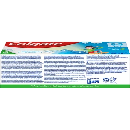 Зубна паста Colgate для дітей 6-9 років зі смаком ніжної м'яти, 50 мл: ціни та характеристики