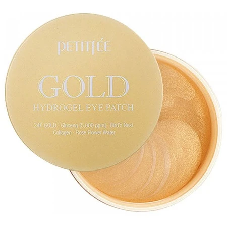 Гідрогелеві патчі Petitfee Gold Hydrogel Eye Patch для очей з золотим комплексом +5, 60 шт. : ціни та характеристики