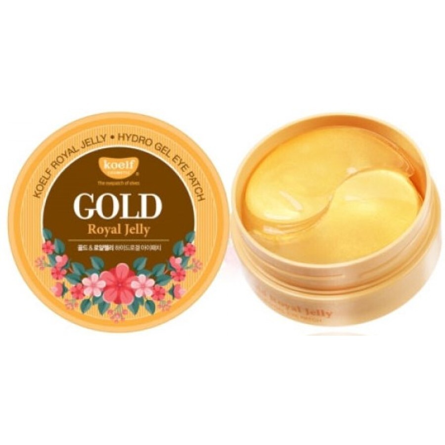 Гідрогелеві патчі Koelf  Gold & Royal Jelly Eye Patch для очей з золотом і бджолиним маточним молочком, 60 шт.: ціни та характеристики