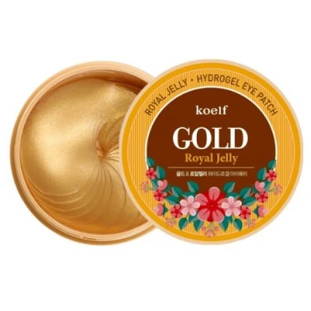 Гідрогелеві патчі Koelf Gold & Royal Jelly Eye Patch для очей з золотом і бджолиним маточним молочком, 60 шт.: ціни та характеристики