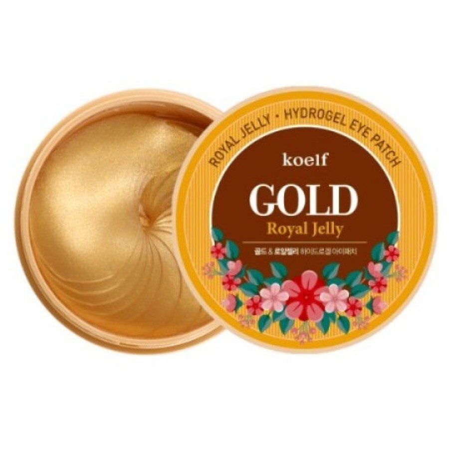 Гідрогелеві патчі Koelf  Gold & Royal Jelly Eye Patch для очей з золотом і бджолиним маточним молочком, 60 шт.: ціни та характеристики