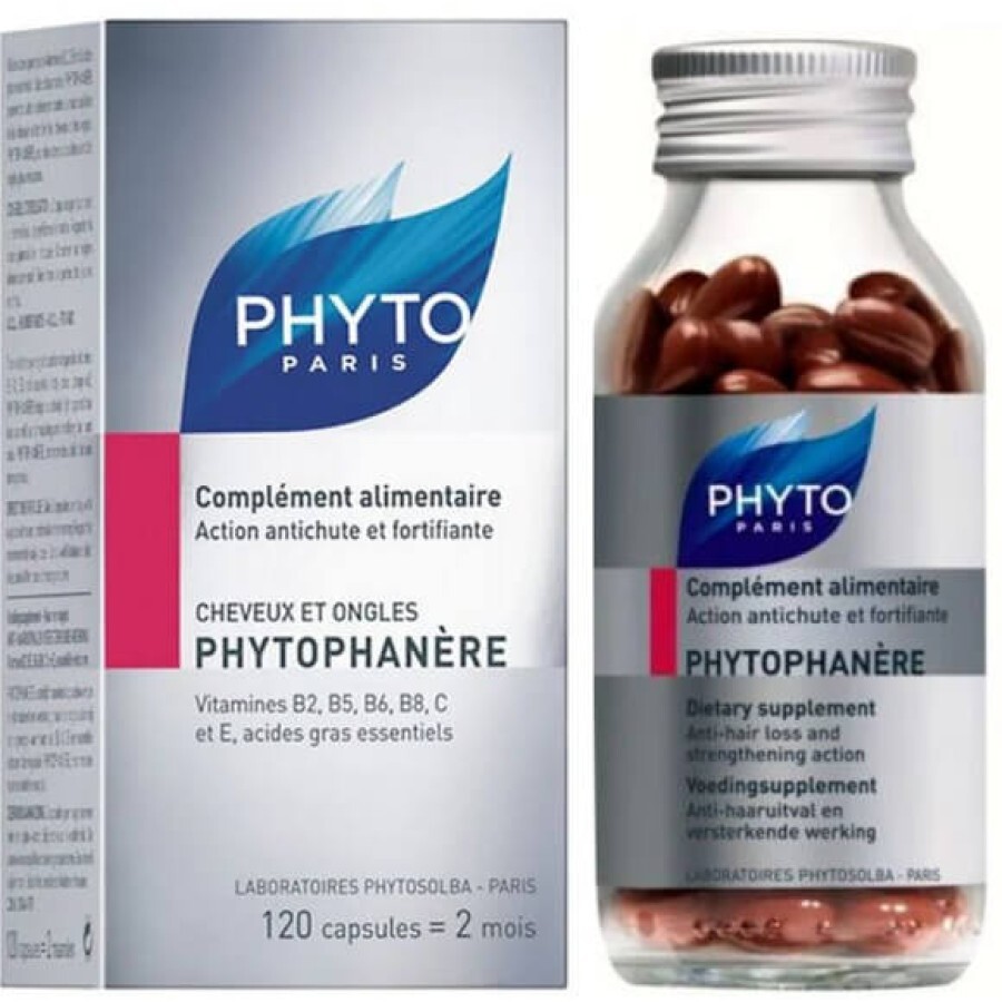 Комплекс Phyto Phytophanеre Hair/Nails для ногтей и волос, 120 капсул: цены и характеристики